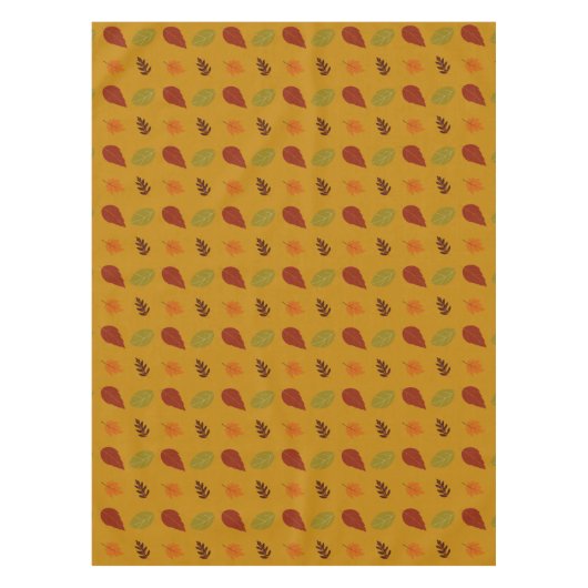 Nappe Automne Couleurs Terre Tone Automne Feuilles Motif (Devant)