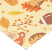 Nappe Automne Feuilles Football et Citrouille Motif épic (Angle)