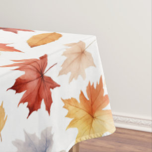 Nappe Automne Feuilles Terracotta Brown Boho Motif