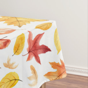 Nappe Automne Feuilles Terracotta Brown Boho Motif