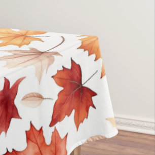 Nappe Automne Feuilles Terracotta Brown Boho Motif