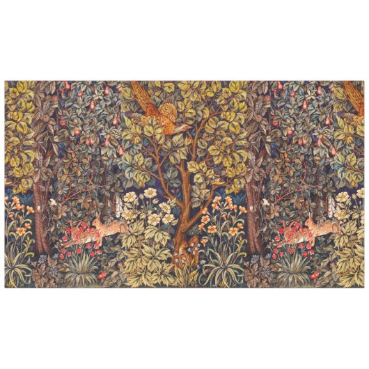 Nappe AUTUMN FOREST ANIMALS Haricots, faisan, Brown Flor (Devant (Horizontal))