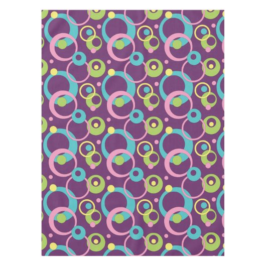 Nappe aux Cercles Violets Funky (Devant)