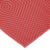 Nappe aux lignes géométriques rouges et blanches (Angle)