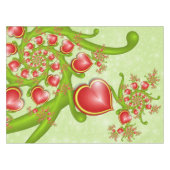 Nappe Avec beaucoup d'amour Rouge Coeurs Jaunes Fractal  (Devant (Horizontal))