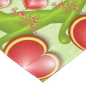 Nappe Avec beaucoup d'amour Rouge Coeurs Jaunes Fractal  (Angle)