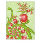 Nappe Avec beaucoup d'amour Rouge Coeurs Jaunes Fractal  (Devant)