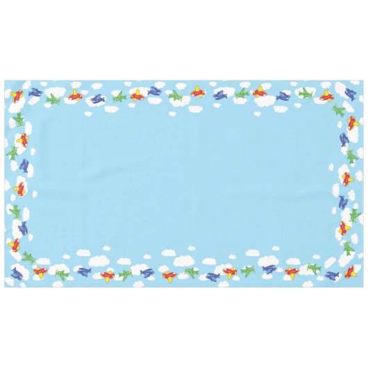 Nappe Avions et Jets mignons 1ère fête d'anniversaire (Devant (Horizontal))
