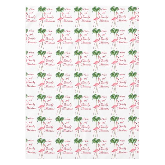 Nappe Ayez Un Flamant rose De Noël De Plage (Devant)