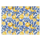 Nappe Azulejo Lemons Feuilles bleus (Devant (Horizontal))