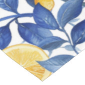 Nappe Azulejo Lemons Feuilles bleus (Angle)