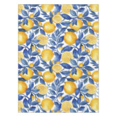 Nappe Azulejo Lemons Feuilles bleus (Devant)
