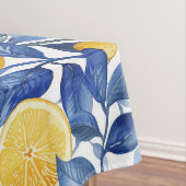 Nappe Azulejo Lemons Feuilles bleus (In Situ)