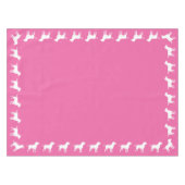 Nappe Baby shower Chiot de laboratoire rose SIlhouette (Devant (Horizontal))