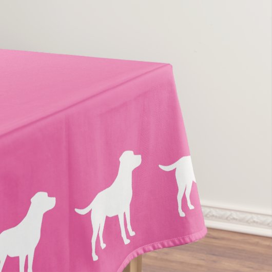 Nappe Baby shower Chiot de laboratoire rose SIlhouette (In Situ)