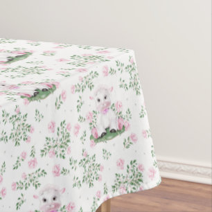 Nappe Baby shower de pépinière florale de roses d'agneau