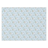 Nappe Baby shower floral bleu d'agneau (Devant (Horizontal))