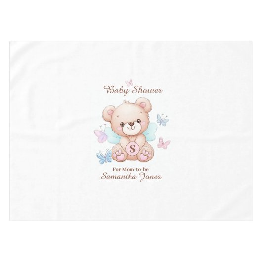 Nappe Baby shower personnalisé (Devant (Horizontal))