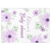 Nappe Baby shower personnalisé de fleurs d'aquarelle vio (Devant (Horizontal))