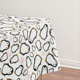 Nappe Baby shower Pingouin mignon fille rose