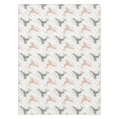 Nappe Baby shower Pois de baleine rose gris (Devant)