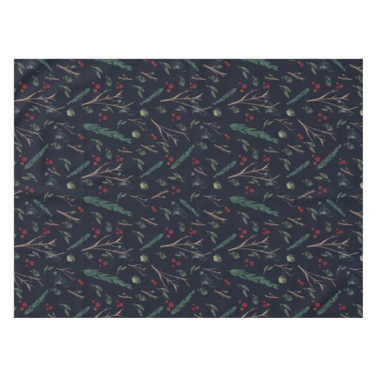 Nappe Baies botaniques simples Motif de Noël (Devant (Horizontal))