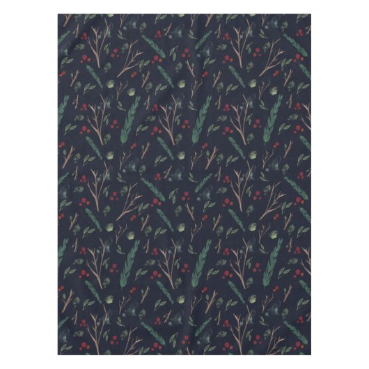 Nappe Baies botaniques simples Motif de Noël (Devant)
