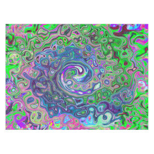 Nappe Balayage Abstrait marbré vert et violet de chaux