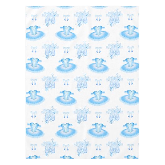 Nappe Ballet bleu Anniversaire Chaussures Tutu & Pointe (Devant)