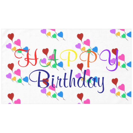 Nappe Ballons cardiaques Anniversaire (Devant (Horizontal))