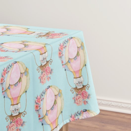 Nappe Ballons d'air chaud mignon avec Motif d'aquarelle  (In Situ)