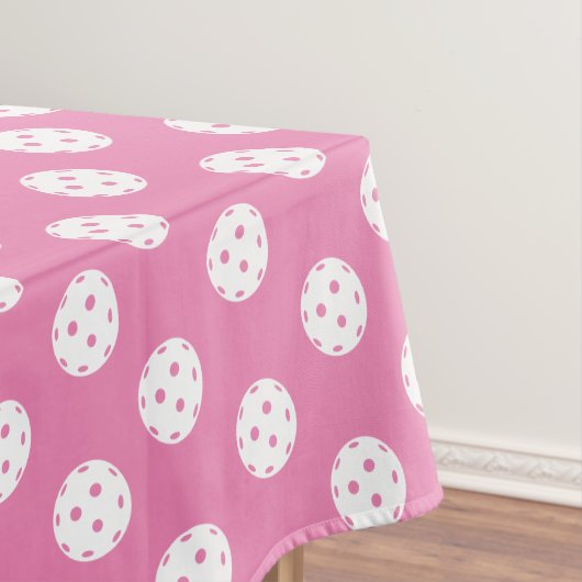 Nappe Ballons de Pickleball Motif rose blanc (In Situ)