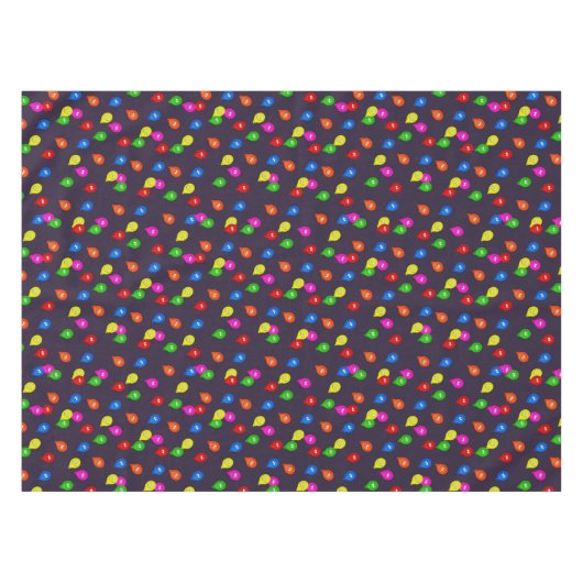 Nappe Ballons souriants colorés Noir (Devant (Horizontal))