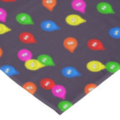 Nappe Ballons souriants colorés Noir (Angle)