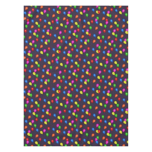 Nappe Ballons souriants colorés Noir (Devant)