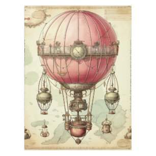 Nappe Balloon à air chaud rose vapeur vintage (2)