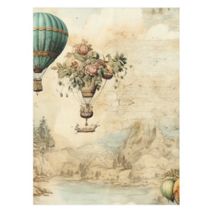 Nappe Balloon vintage à air chaud dans un paysage serein
