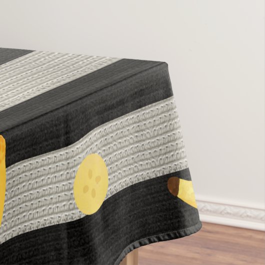 Nappe Banane Rayures Noir & Blanc Modernes (In Situ)