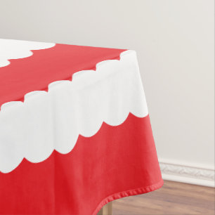 Nappe Bande blanche et rouge
