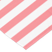 Nappe Bande de corail rose et blanc (Angle)