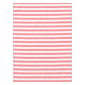 Nappe Bande de corail rose et blanc (Devant)