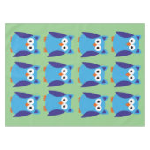 Nappe Bande dessinée bleue de hibou (Devant (Horizontal))