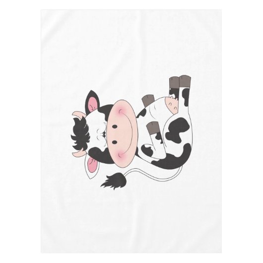 Nappe Bande dessinée mignonne de vache (Devant)