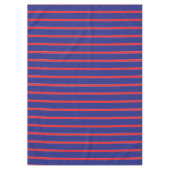 Nappe Bande rouge et blanche sur bleu marine (Devant)