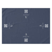 Nappe Banderole de table à code QR pour entreprise en bl (Devant (Horizontal))