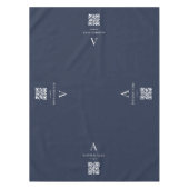 Nappe Banderole de table à code QR pour entreprise en bl (Devant)
