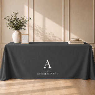 Nappe Banderole de table en noir et blanc pour entrepris
