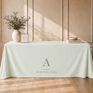 Nappe Banderole de table verte sauge pour entreprise