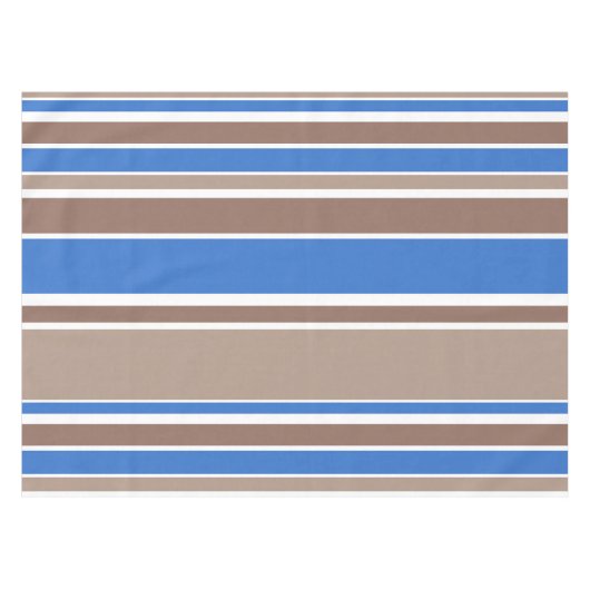 Nappe Bandes Brown et bleues (Devant (Horizontal))