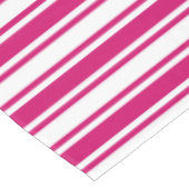 Nappe Bandes de bonbons cerises et blanches (Angle)